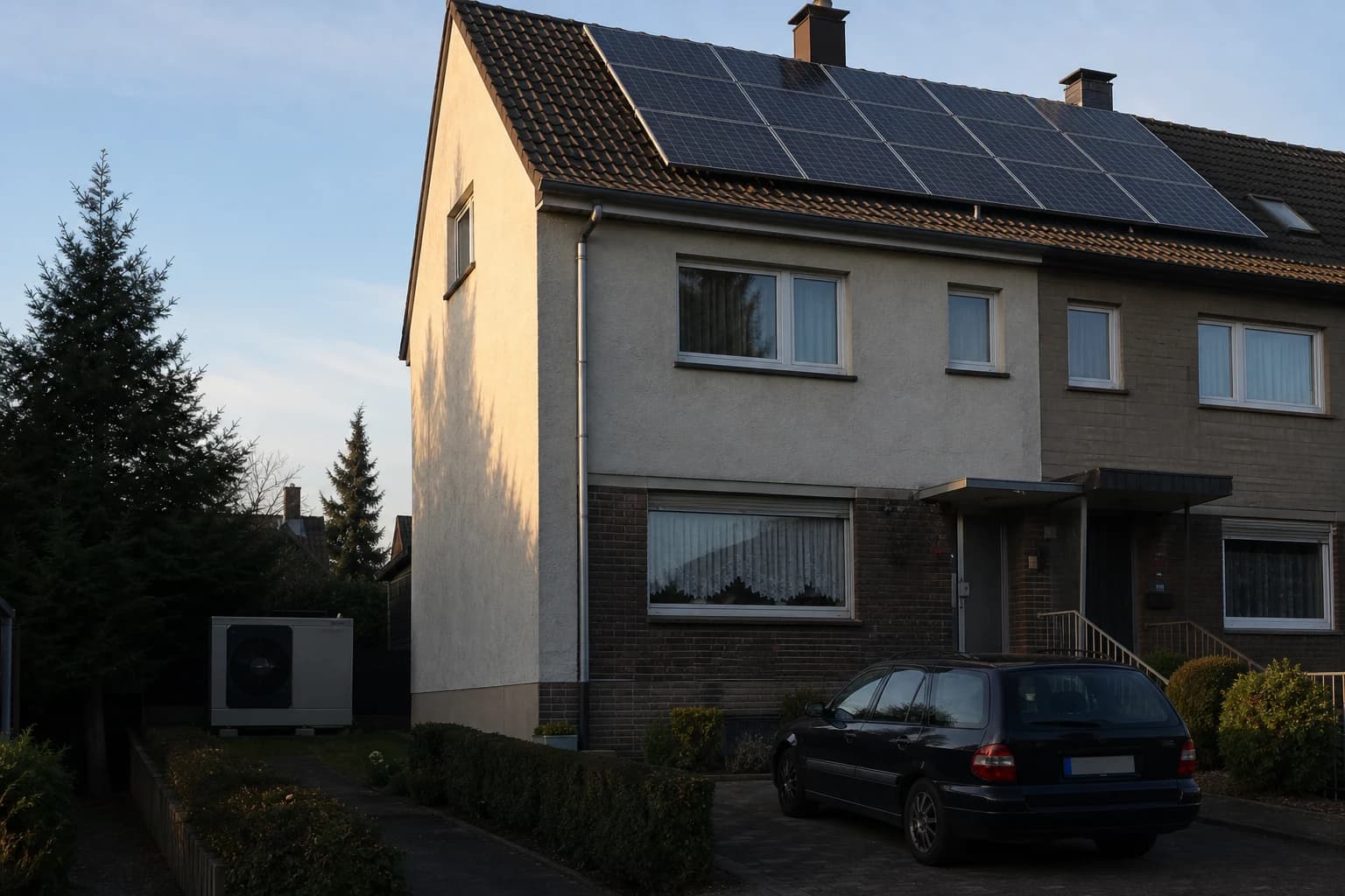 Große Doppelhaushälfte von 1958 mit Wärmepumpe und Photovoltaik